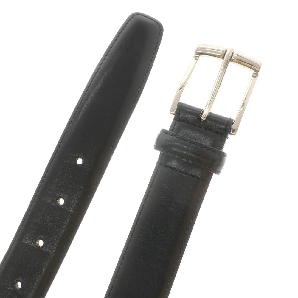 【中古】クロケットアンドジョーンズ CROCKETT&amp;JONES カーフ ベルト ブラック【 30 】【 状態ランクB 】【 メンズ 】
