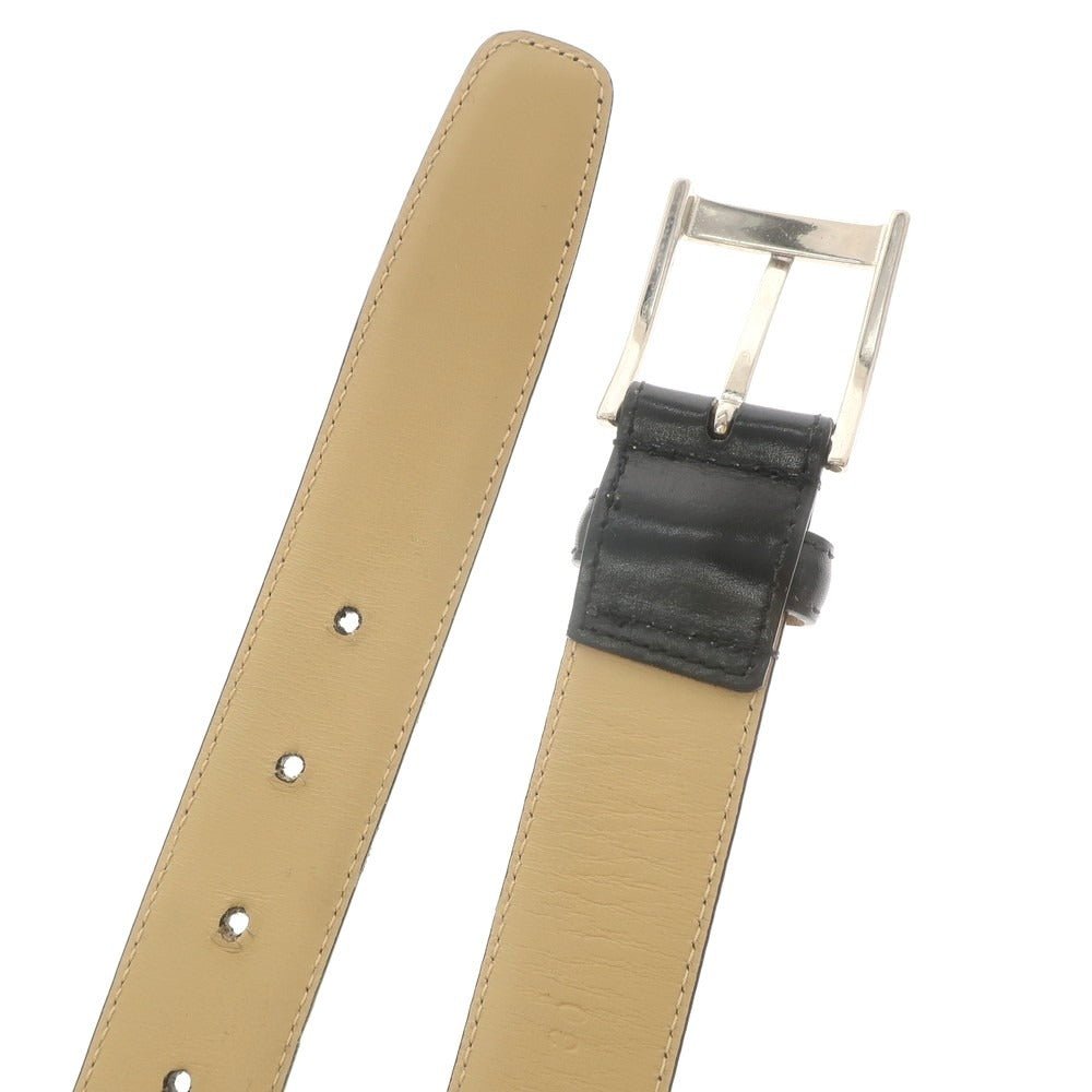 【中古】クロケットアンドジョーンズ CROCKETT&amp;JONES カーフ ベルト ブラック【 30 】【 状態ランクB 】【 メンズ 】