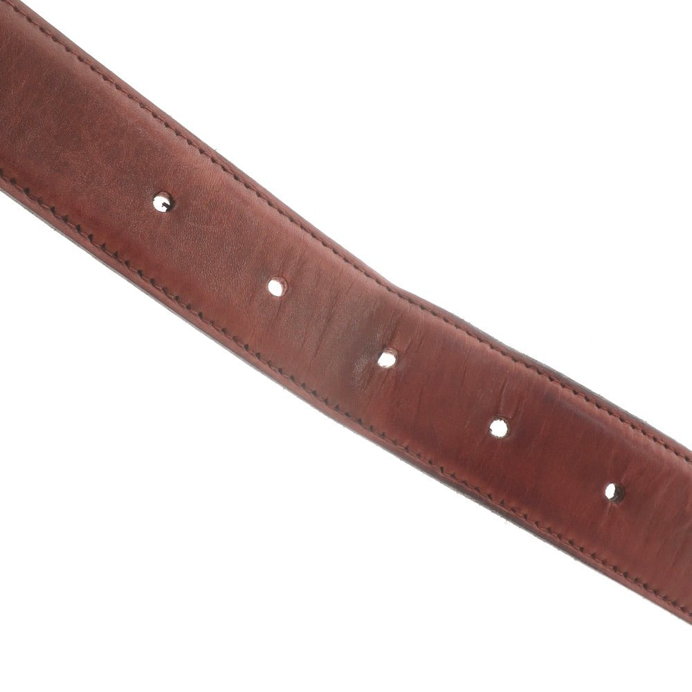 【中古】エドワードグリーン EDWARD GREEN カーフ ベルト バーガンディ【 80 】【 状態ランクC 】【 メンズ 】