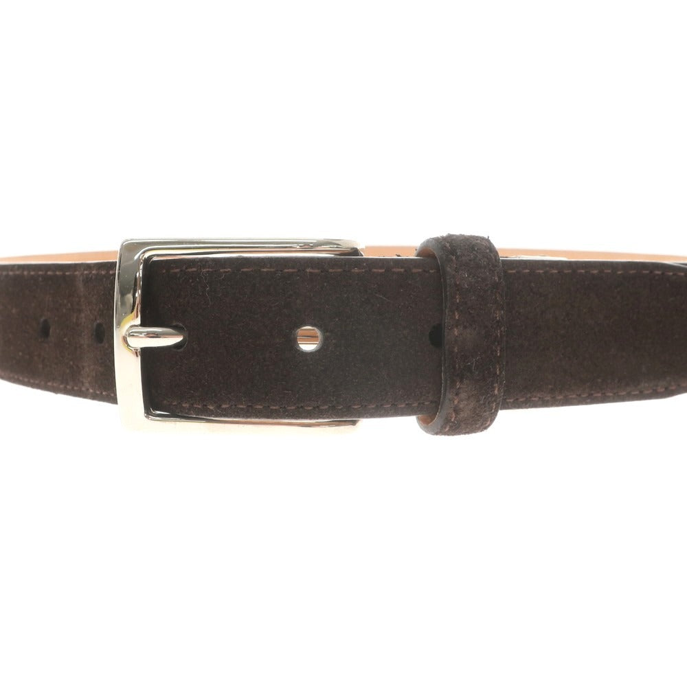 【中古】マッサーノ Massarno スエード ベルト ダークブラウン【 Free 】【 状態ランクB 】【 メンズ 】