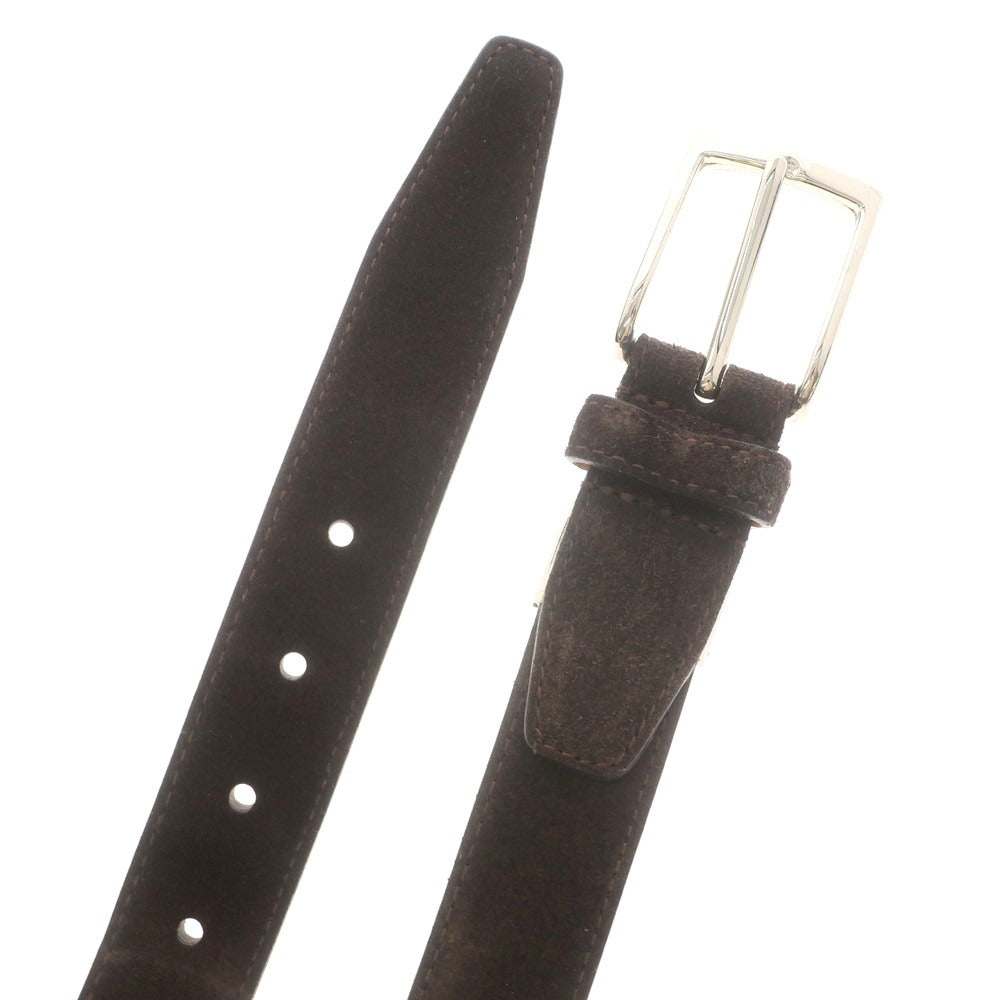 【中古】マッサーノ Massarno スエード ベルト ダークブラウン【 Free 】【 状態ランクB 】【 メンズ 】
