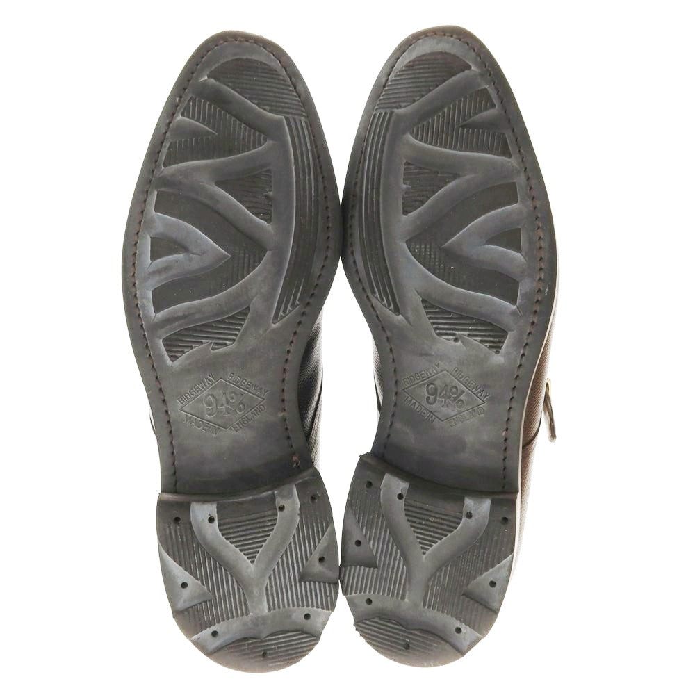 【中古】ジョンロブ John Lobb WILLIAM 型押しレザー ダブルモンク ドレスシューズ ダークブラウン【 6D 】【 状態ランクB 】【 メンズ 】