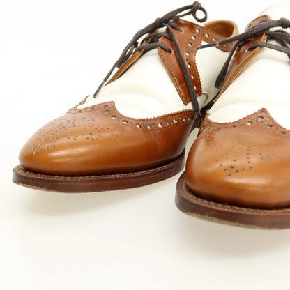 【中古】レンド RENDO コンビ ウイングチップ ドレスシューズ ブラウンxホワイト【サイズ6 1/2】【 状態ランクB 】【 メンズ 】