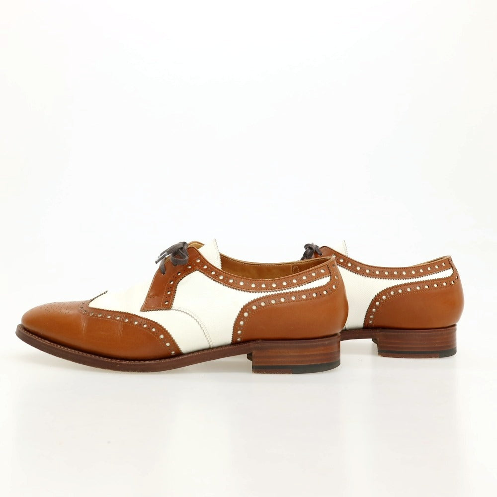 【中古】レンド RENDO コンビ ウイングチップ ドレスシューズ ブラウンxホワイト【サイズ6 1/2】【 状態ランクB 】【 メンズ 】