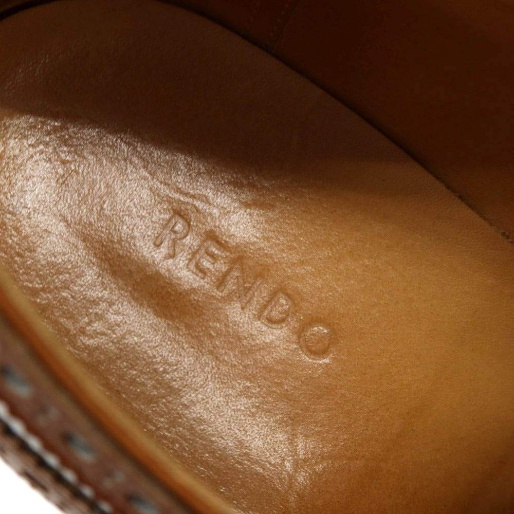 【中古】レンド RENDO コンビ ウイングチップ ドレスシューズ ブラウンxホワイト【サイズ6 1/2】【 状態ランクB 】【 メンズ 】