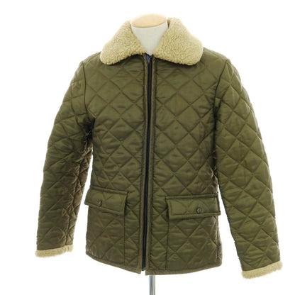 【中古】ラベンハム LAVENHAM ポリエステル ボア 中綿入り キルティングブルゾン オリーブグリーン【 36（UK） 】【 状態ランクB 】【 メンズ 】