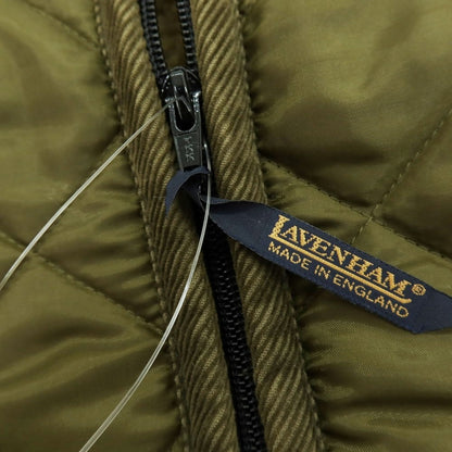 【中古】ラベンハム LAVENHAM ポリエステル ボア 中綿入り キルティングブルゾン オリーブグリーン【 36（UK） 】【 状態ランクB 】【 メンズ 】