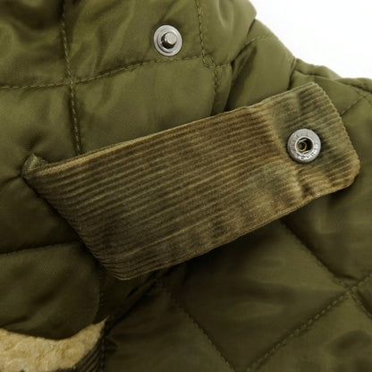 【中古】ラベンハム LAVENHAM ポリエステル ボア 中綿入り キルティングブルゾン オリーブグリーン【 36（UK） 】【 状態ランクB 】【 メンズ 】