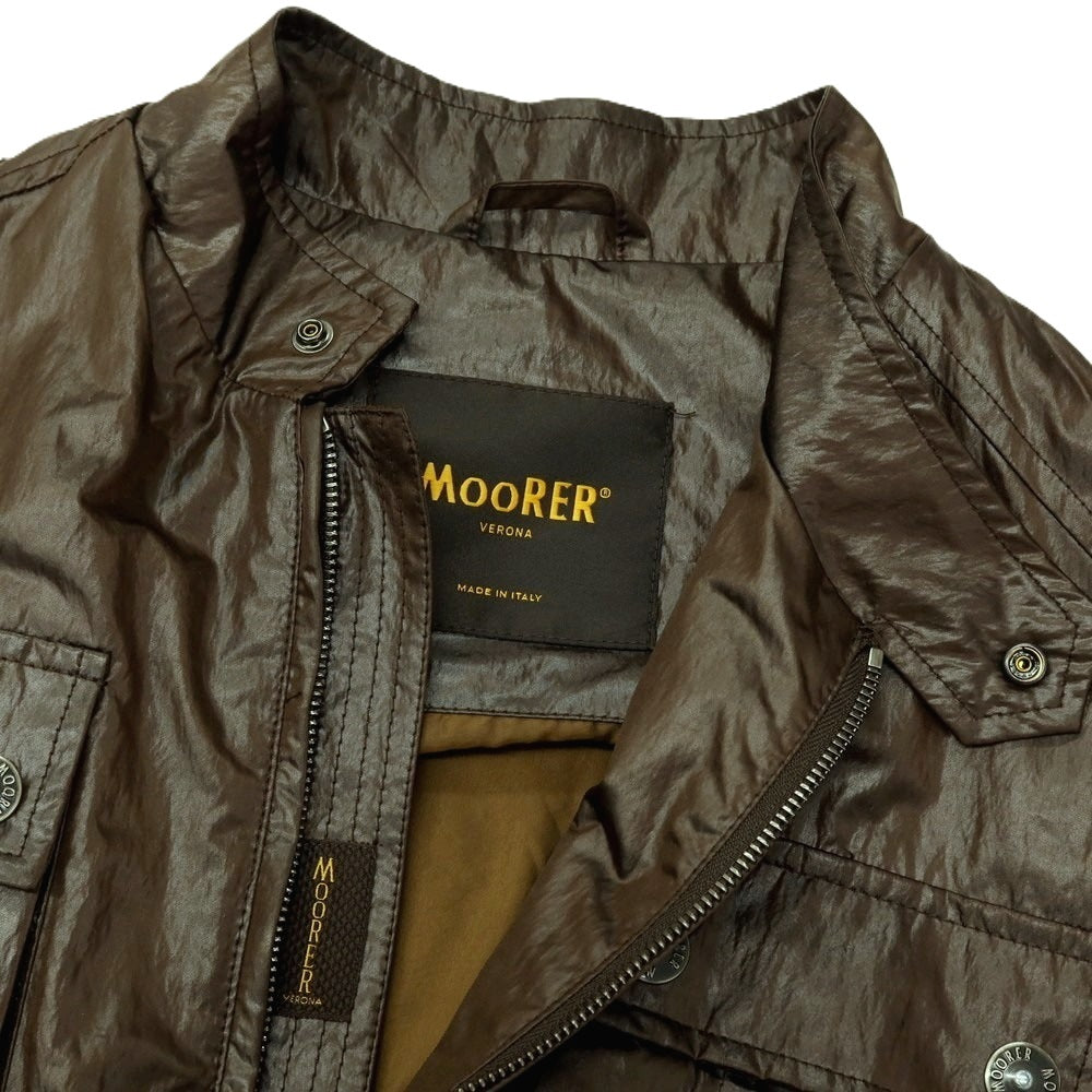 【中古】ムーレー MOORER ポリエステルナイロン ジップアップ スイングトップ オリーブ【サイズL】【 状態ランクC 】【 メンズ 】