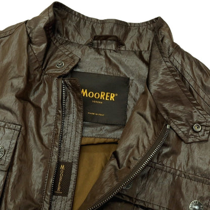 【中古】ムーレー MOORER ポリエステルナイロン ジップアップ スイングトップ オリーブ【サイズL】【 状態ランクC 】【 メンズ 】