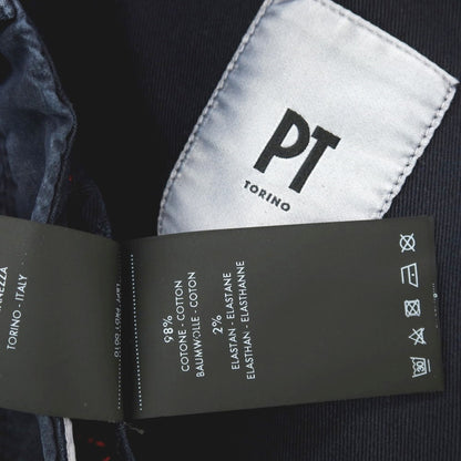 【中古】ピーティートリノ PT TORINO GILLSANS ストレッチ コットン カジュアルスラックスパンツ ネイビー【サイズ34】【 状態ランクB 】【 メンズ 】