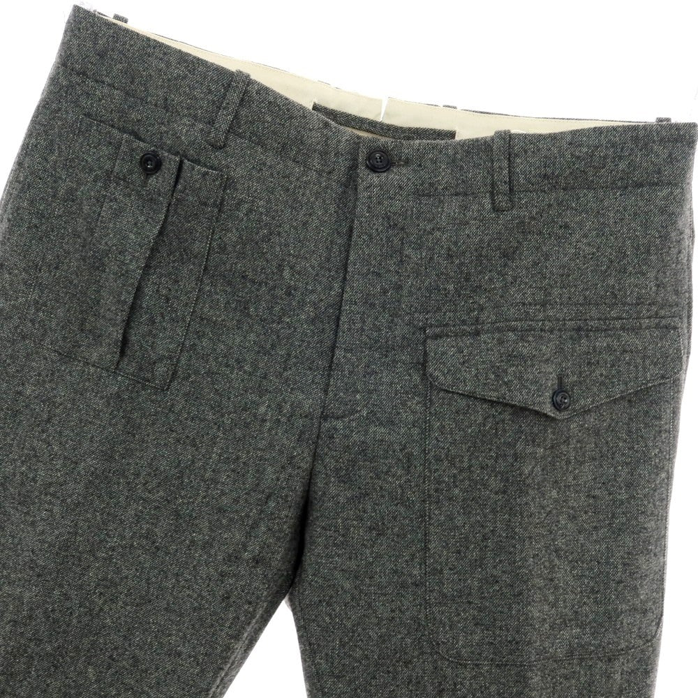 【中古】ジーティーアー G.T.A LORENZO ストレッチ ウールポリエステルナイロン カジュアルスラックスパンツ グレーxブラック【 50 】【 状態ランクB 】【 メンズ 】