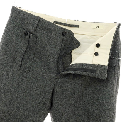 【中古】ジーティーアー G.T.A LORENZO ストレッチ ウールポリエステルナイロン カジュアルスラックスパンツ グレーxブラック【 50 】【 状態ランクB 】【 メンズ 】