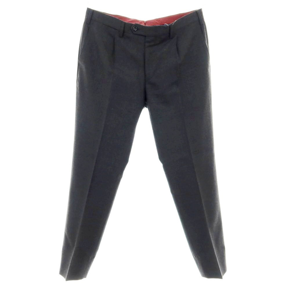 【中古】ジェルマーノ GERMANO Travel Edition SUPER 100’S ストレッチ ウールポリエステル ドレススラックスパンツ チャコールグレー【 52 】【 状態ランクB 】【 メンズ 】
