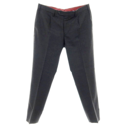 【中古】ジェルマーノ GERMANO Travel Edition SUPER 100’S ストレッチ ウールポリエステル ドレススラックスパンツ チャコールグレー【 52 】【 状態ランクB 】【 メンズ 】