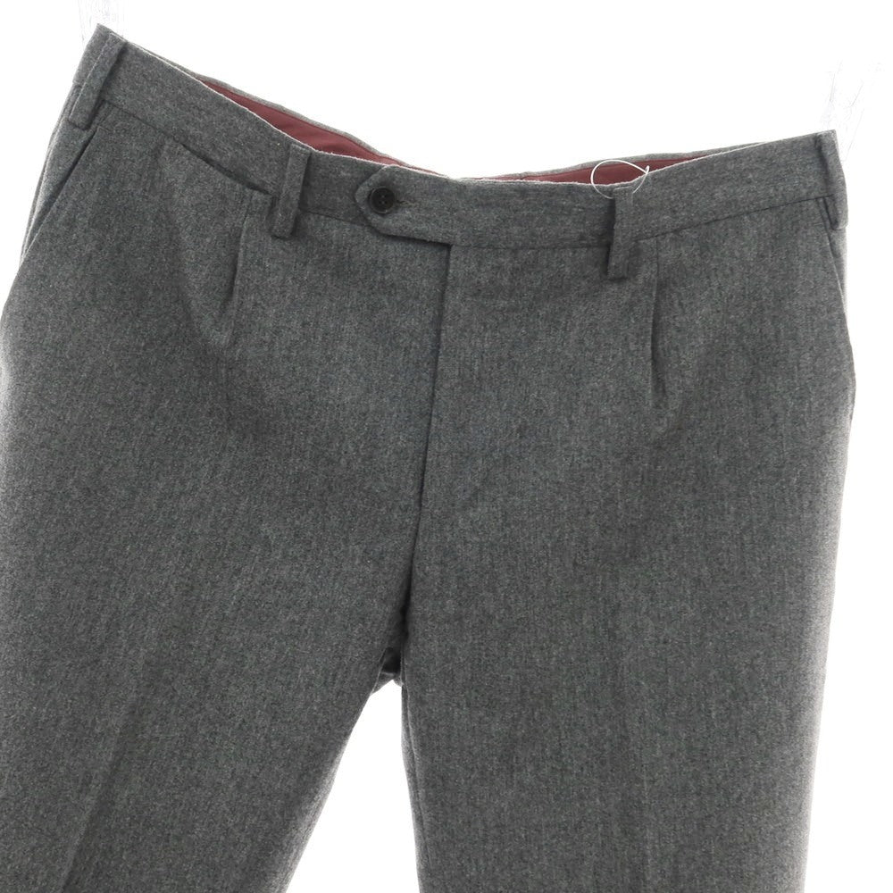 【中古】ジェルマーノ GERMANO SUPER 100’S ウール ドレススラックスパンツ グレー【 52 】【 状態ランクB 】【 メンズ 】