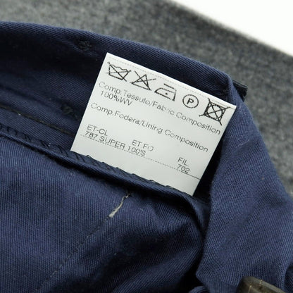 【中古】ジェルマーノ GERMANO SUPER 100’S ウール ドレススラックスパンツ グレー【 52 】【 状態ランクB 】【 メンズ 】