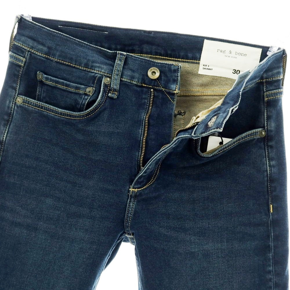 【中古】ラグアンドボーン rag &amp; bone ストレッチ コットン デニムパンツ ジーンズ ネイビー【 サイズ30 】【 状態ランクB 】【 メンズ 】 [APD]