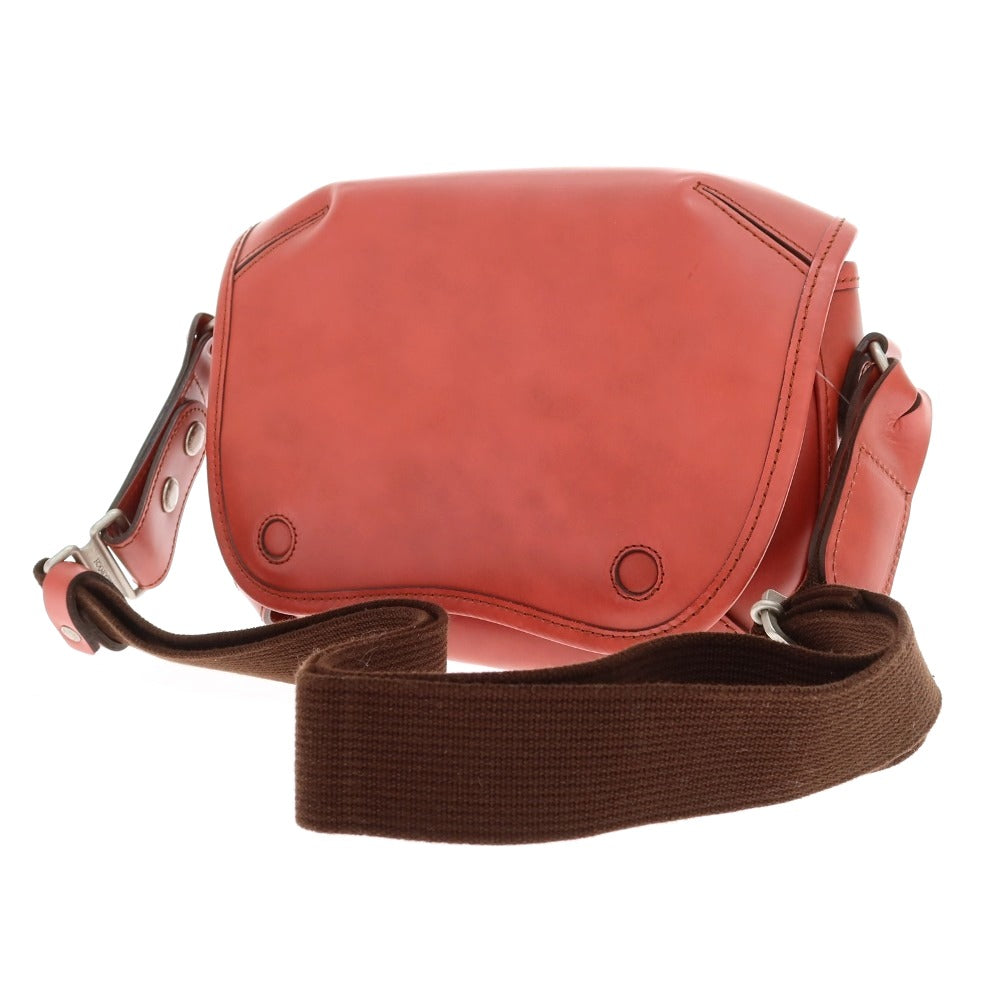 【中古】エルゴポック HERGOPOCH レザー ショルダーバッグ レッド系【 状態ランクA 】【 メンズ 】