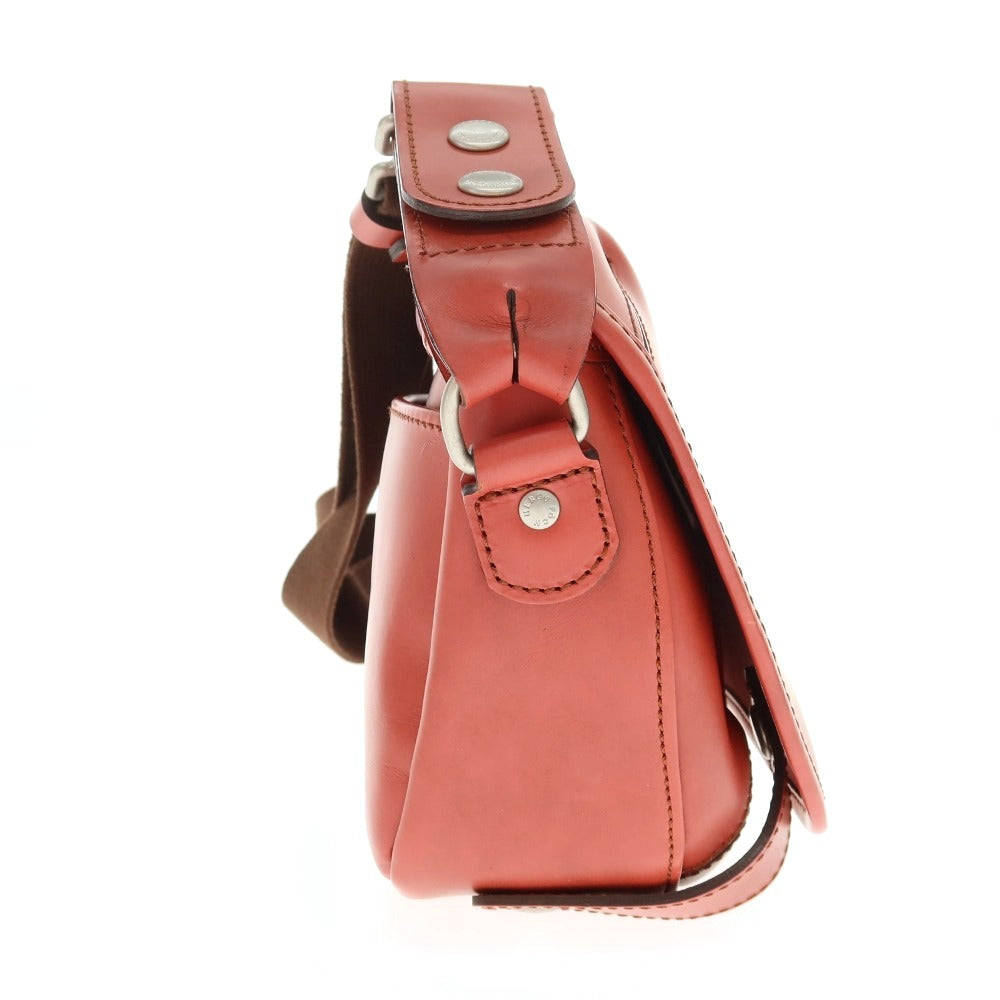 【中古】エルゴポック HERGOPOCH レザー ショルダーバッグ レッド系【 状態ランクA 】【 メンズ 】