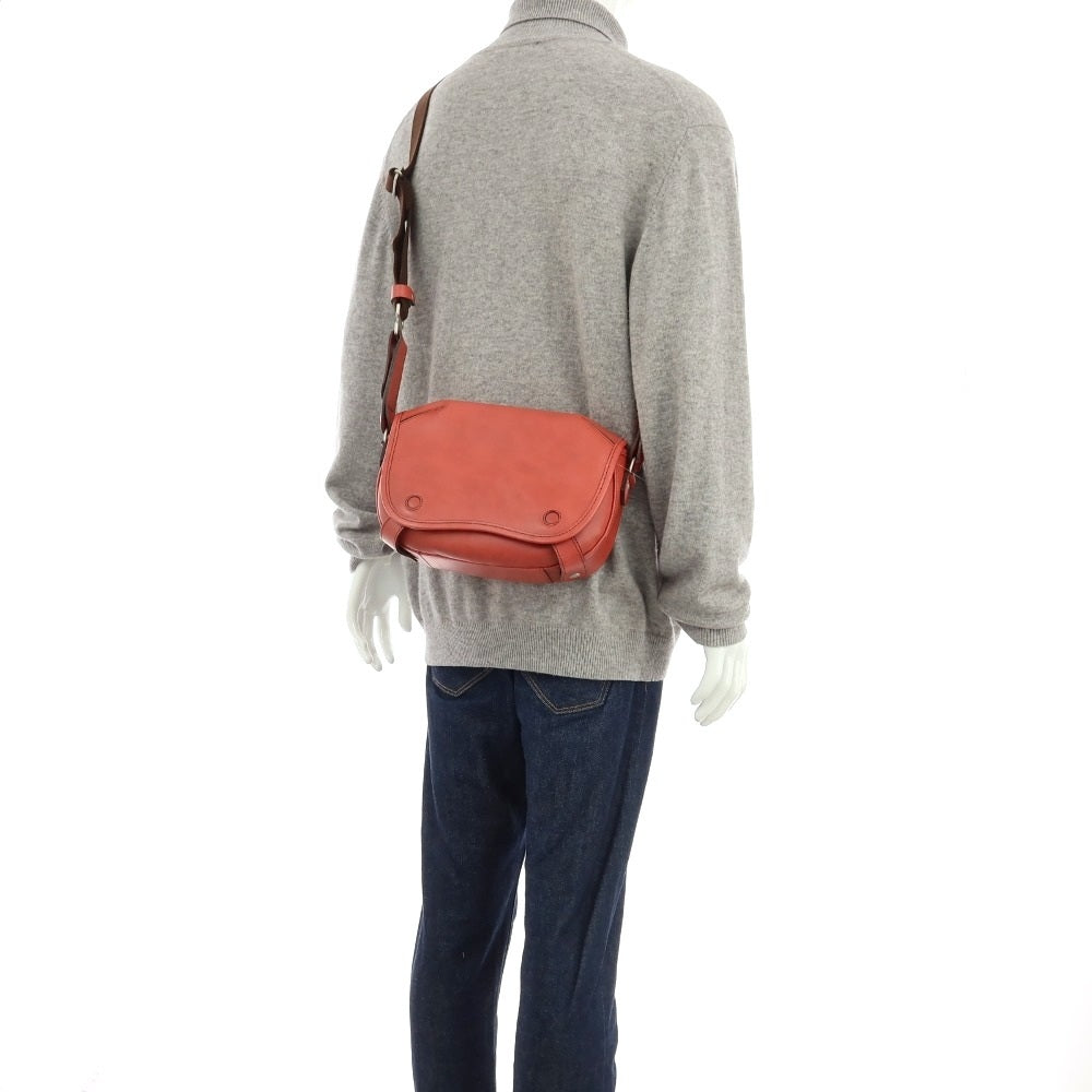 【中古】エルゴポック HERGOPOCH レザー ショルダーバッグ レッド系【 状態ランクA 】【 メンズ 】