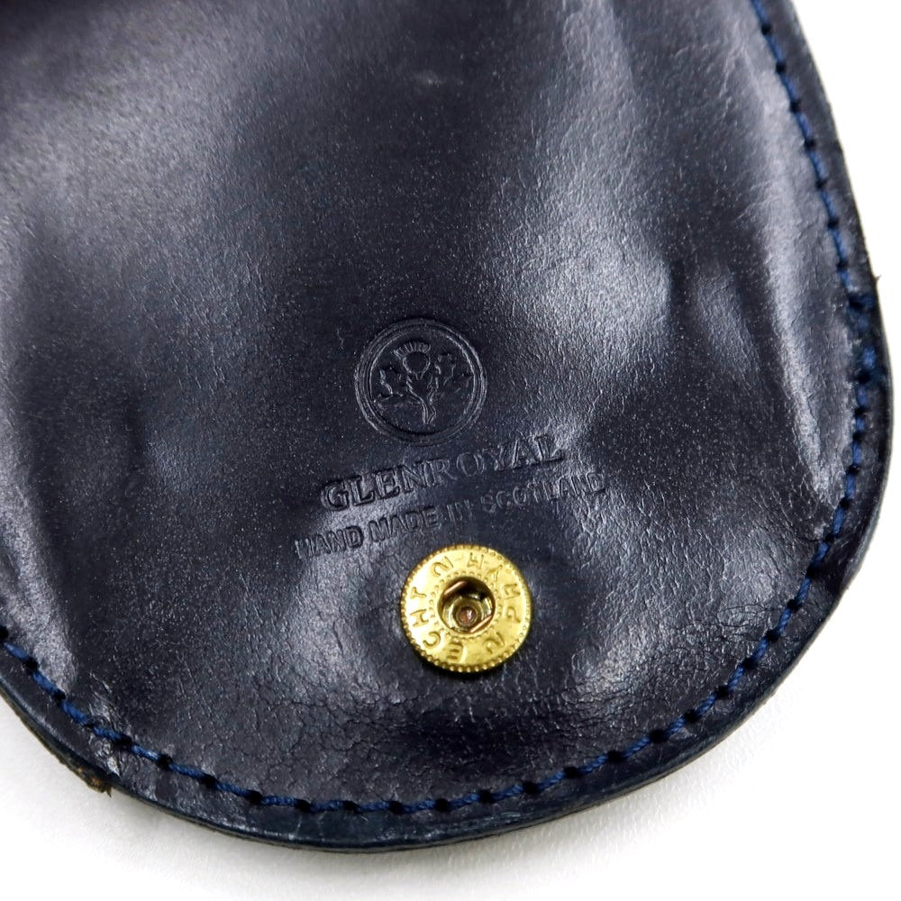 【中古】グレンロイヤル GLENROYAL ブライドルレザー コインケース ネイビー【 状態ランクB 】【 メンズ 】