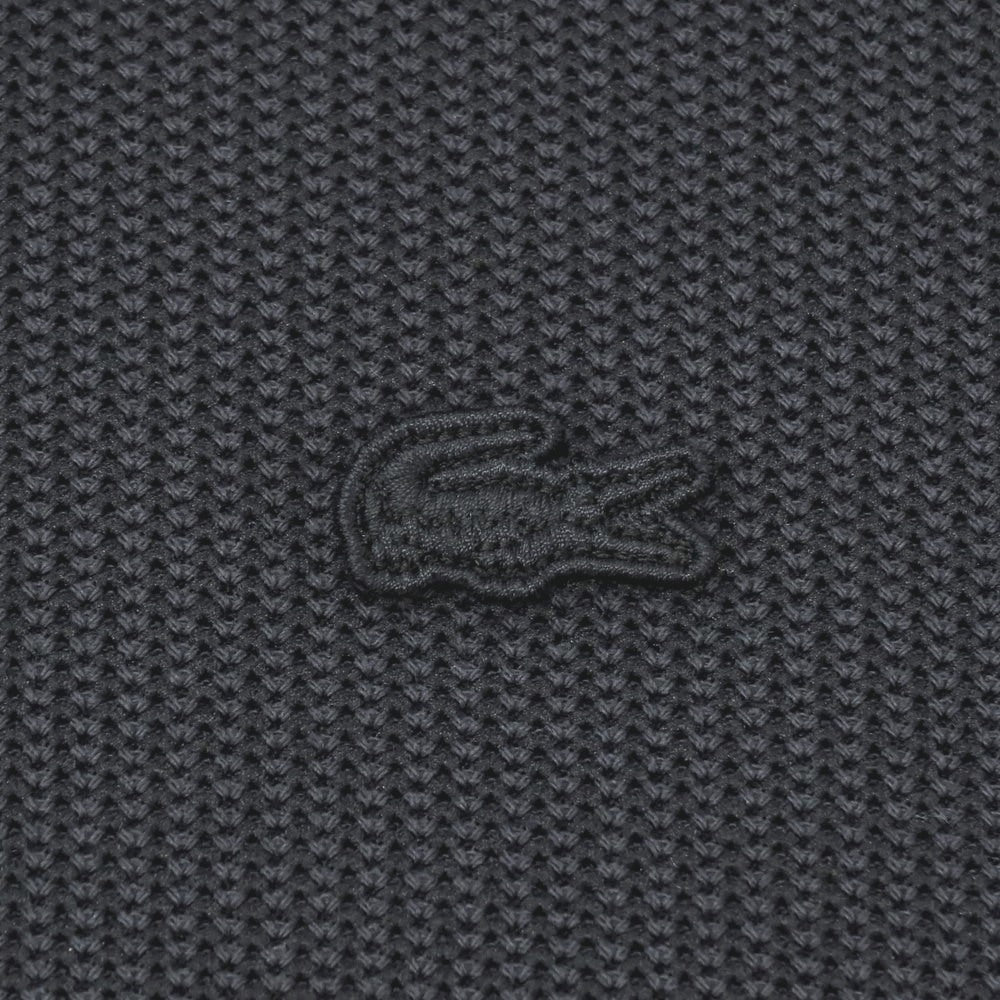 【中古】ラコステ LACOSTE コットンポリエステル 襟付き カーディガン ダークグレー【サイズ3】【 状態ランクB 】【 メンズ 】