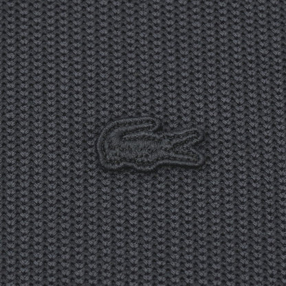 【中古】ラコステ LACOSTE コットンポリエステル 襟付き カーディガン ダークグレー【サイズ3】【 状態ランクB 】【 メンズ 】