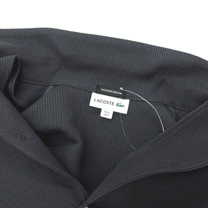 【中古】ラコステ LACOSTE コットンポリエステル 襟付き カーディガン ダークグレー【サイズ3】【 状態ランクB 】【 メンズ 】