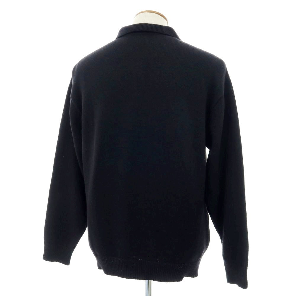 【中古】スティーブンアラン Steven Alan ミドルゲージコットン ポロニット ブラック【 M 】【 状態ランクC 】【 メンズ 】