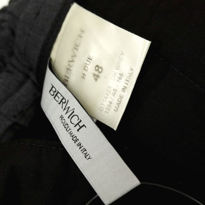 【中古】ベルウィッチ BERWICH H DUE ストレッチ ウールポリエステル イージースラックスパンツ グレー【サイズ48】【 状態ランクB 】【 メンズ 】
