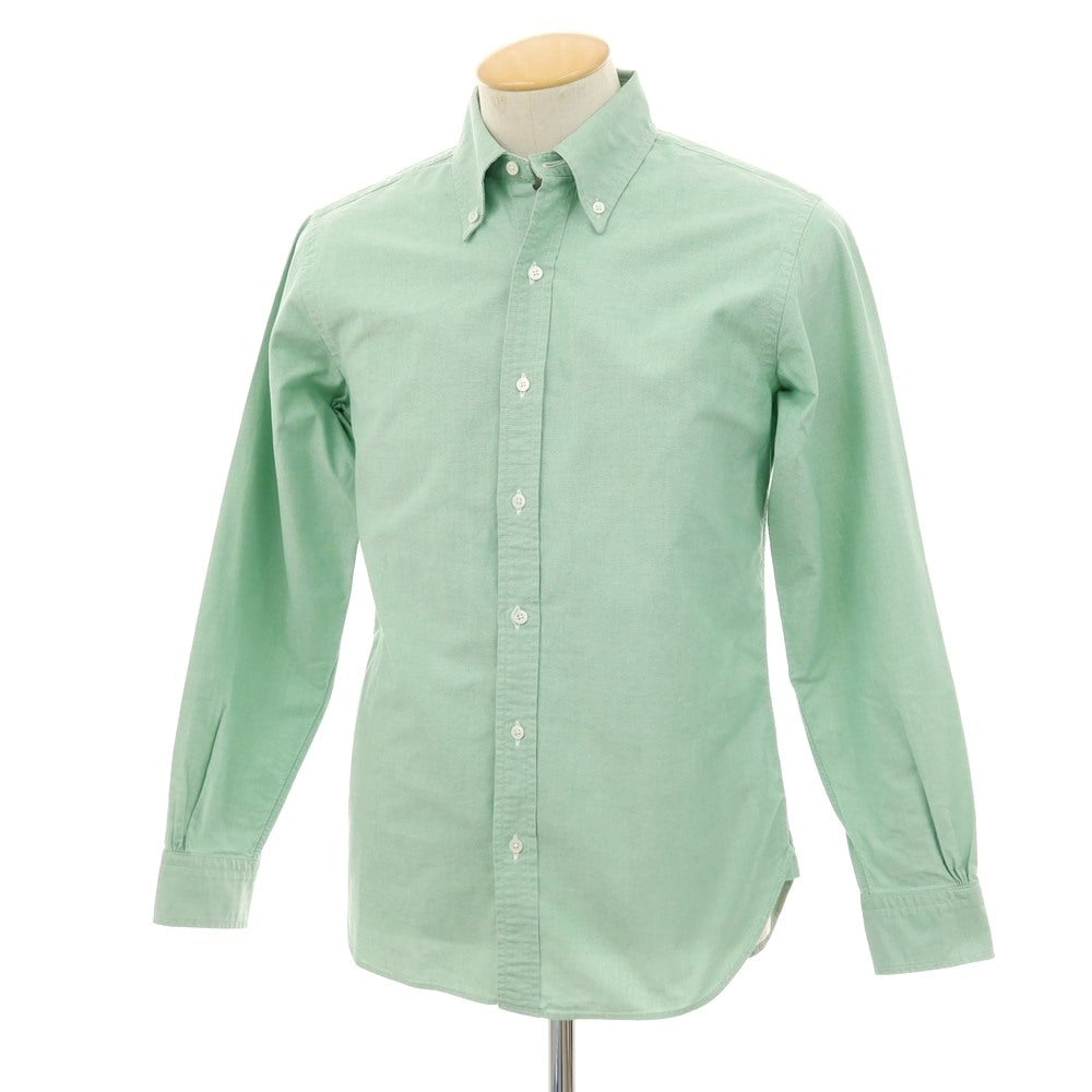 【中古】ブルックスブラザーズ Brooks Brothers MILANO オックスフォード ボタンダウン カジュアルシャツ ライトグリーン【 15 】【 状態ランクB 】【 メンズ 】