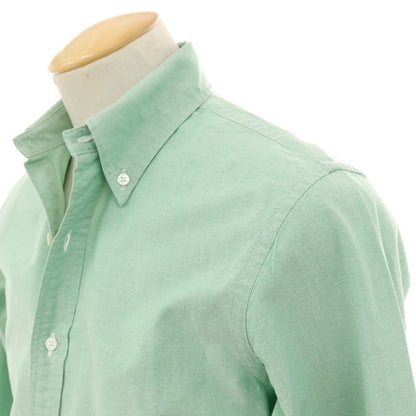 【中古】ブルックスブラザーズ Brooks Brothers MILANO オックスフォード ボタンダウン カジュアルシャツ ライトグリーン【 15 】【 状態ランクB 】【 メンズ 】