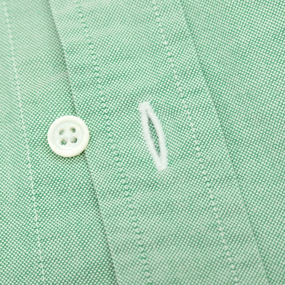 【中古】ブルックスブラザーズ Brooks Brothers MILANO オックスフォード ボタンダウン カジュアルシャツ ライトグリーン【 15 】【 状態ランクB 】【 メンズ 】