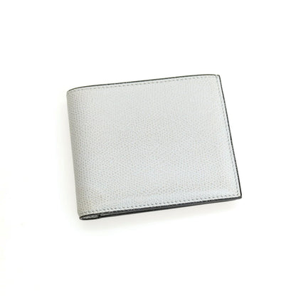 【中古】ヴァレクストラ バレクストラ Valextra レザー 二つ折り財布 ライトグレー【 状態ランクB 】【 ユニセックス 】