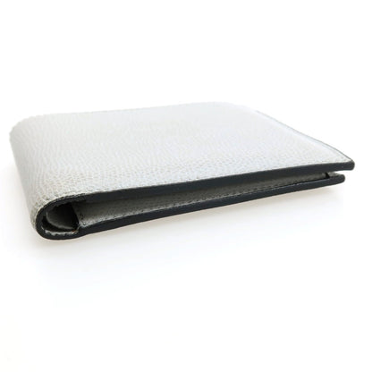 【中古】ヴァレクストラ バレクストラ Valextra レザー 二つ折り財布 ライトグレー【 状態ランクB 】【 ユニセックス 】