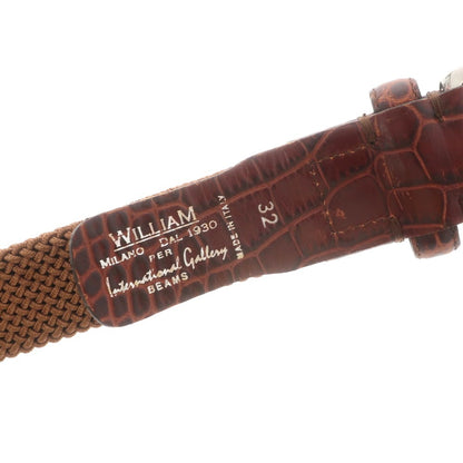 【中古】ウィリアム WILLIAM エラスティック ベルト ブラウン【 32 】【 状態ランクB 】【 メンズ 】