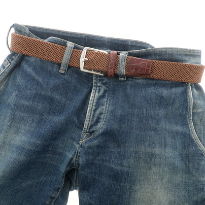 【中古】ウィリアム WILLIAM エラスティック ベルト ブラウン【 32 】【 状態ランクB 】【 メンズ 】