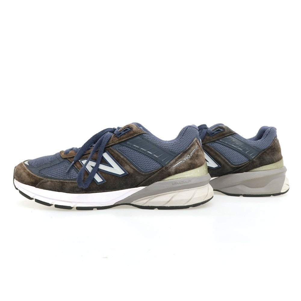 【中古】ニューバランス NEW BALANCE M990NV5 スニーカー ネイビー【サイズ27】【 状態ランクC 】【 メンズ 】