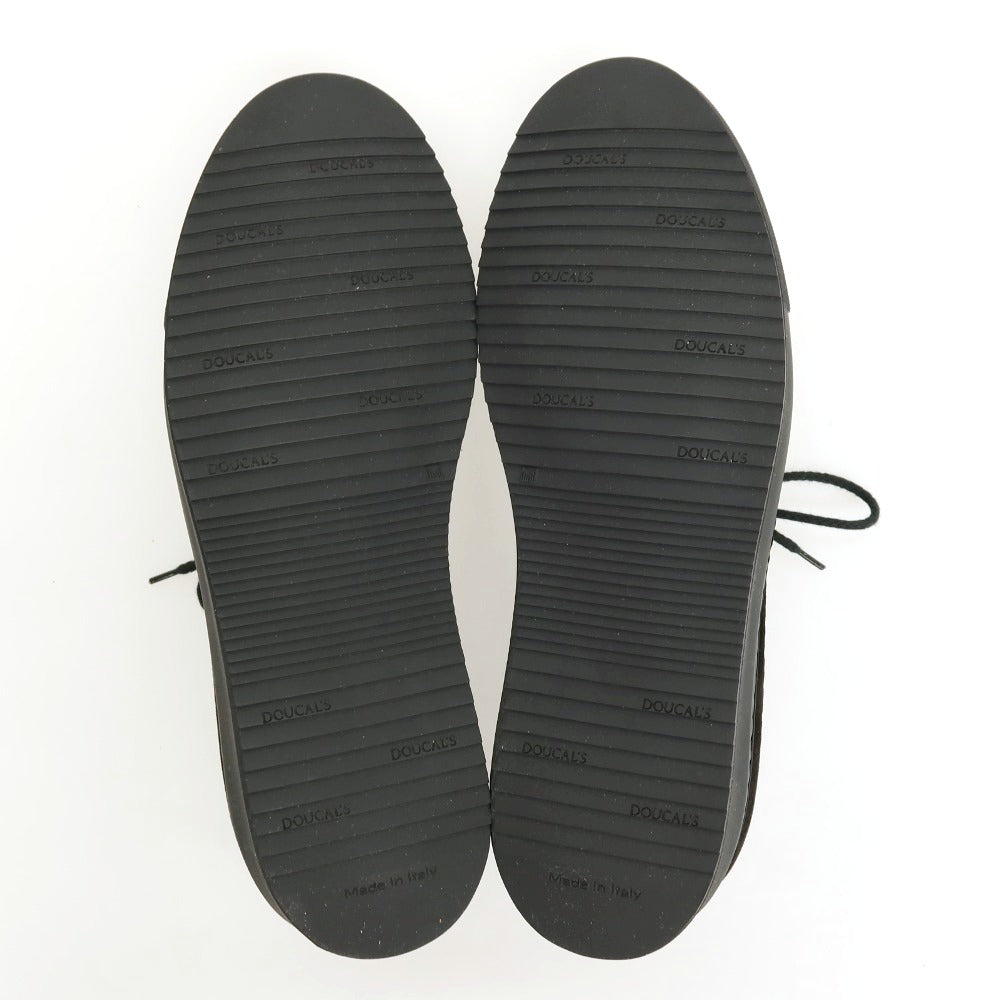 【中古】【未使用】デュカルス DOUCALS スエード ウイングチップ スニーカー ブラック【サイズ40】【 状態ランクS 】【 メンズ 】