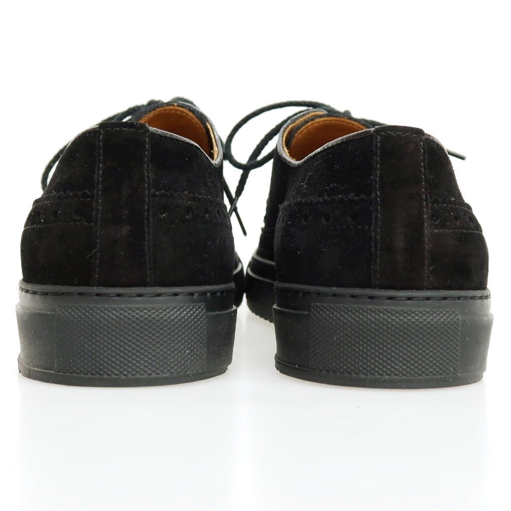 【中古】【未使用】デュカルス DOUCALS スエード ウイングチップ スニーカー ブラック【サイズ40】【 状態ランクS 】【 メンズ 】
