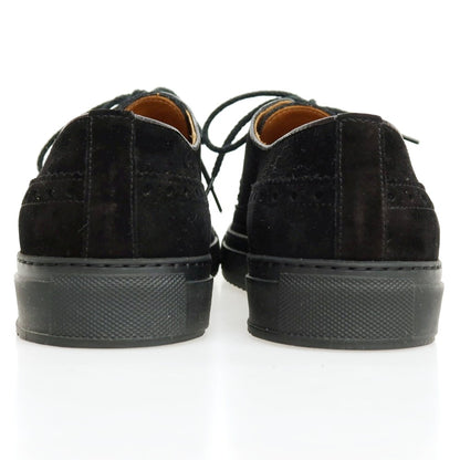 【中古】【未使用】デュカルス DOUCALS スエード ウイングチップ スニーカー ブラック【サイズ40】【 状態ランクS 】【 メンズ 】