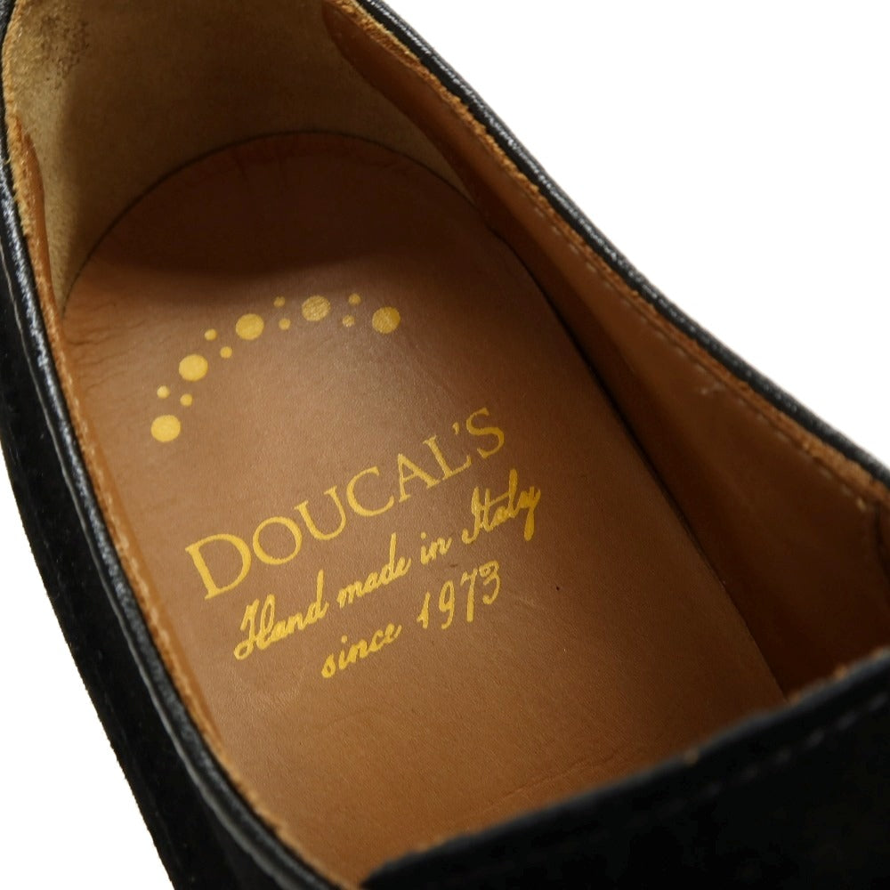 【中古】【未使用】デュカルス DOUCALS スエード ウイングチップ スニーカー ブラック【サイズ40】【 状態ランクS 】【 メンズ 】