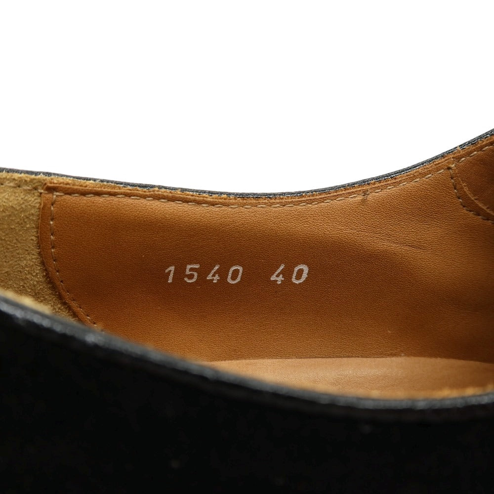 【中古】【未使用】デュカルス DOUCALS スエード ウイングチップ スニーカー ブラック【サイズ40】【 状態ランクS 】【 メンズ 】