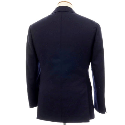 【中古】ビームスエフ BEAMS F ウール ダブル6B ブレザー テーラードジャケット ネイビー【 46 】【 状態ランクB 】【 メンズ 】