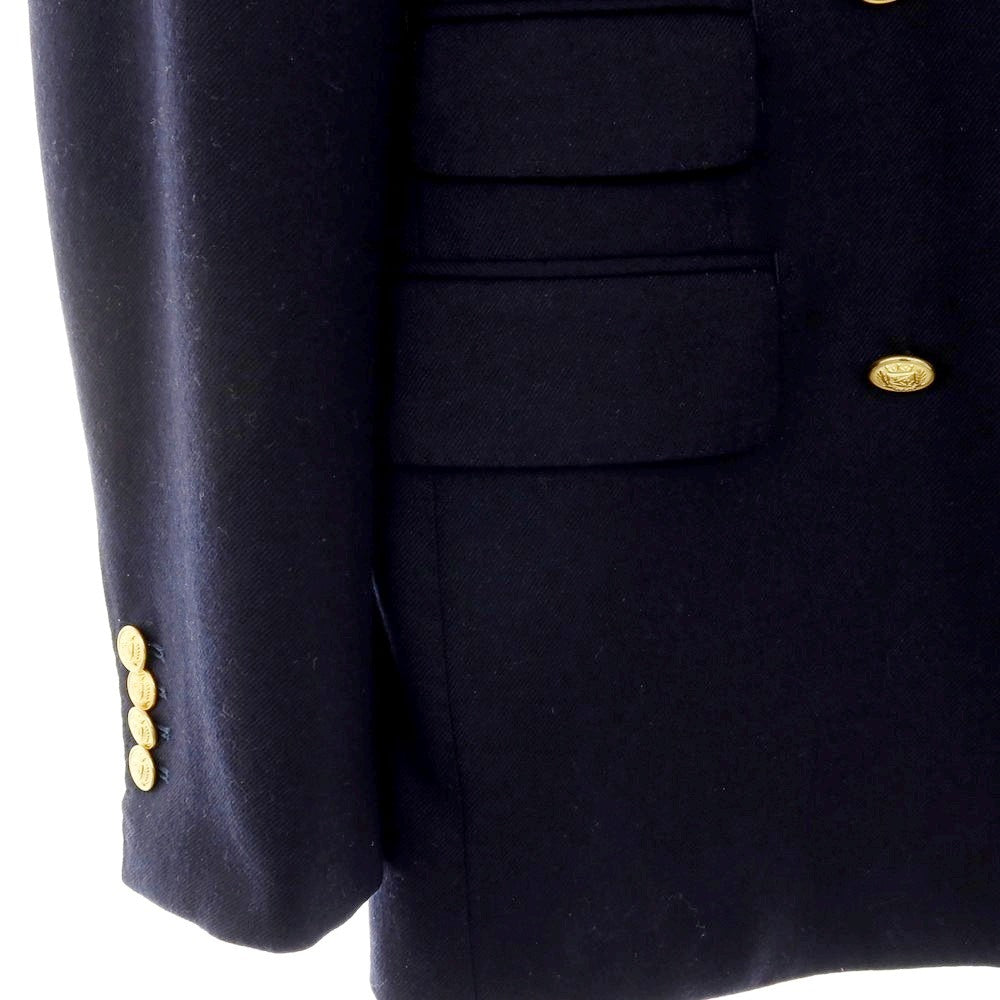 【中古】ビームスエフ BEAMS F ウール ダブル6B ブレザー テーラードジャケット ネイビー【 46 】【 状態ランクB 】【 メンズ 】