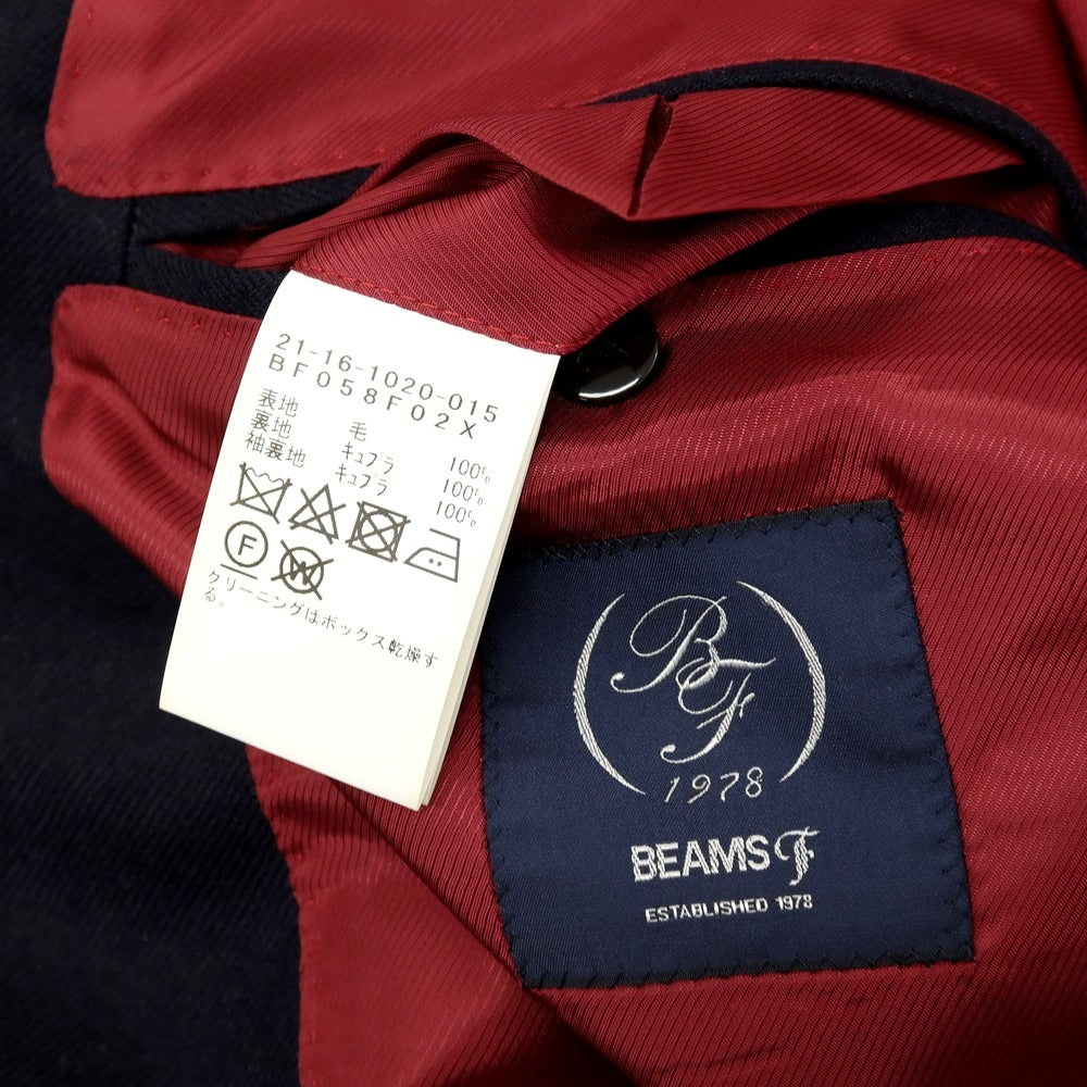 【中古】ビームスエフ BEAMS F ウール ダブル6B ブレザー テーラードジャケット ネイビー【 46 】【 状態ランクB 】【 メンズ 】