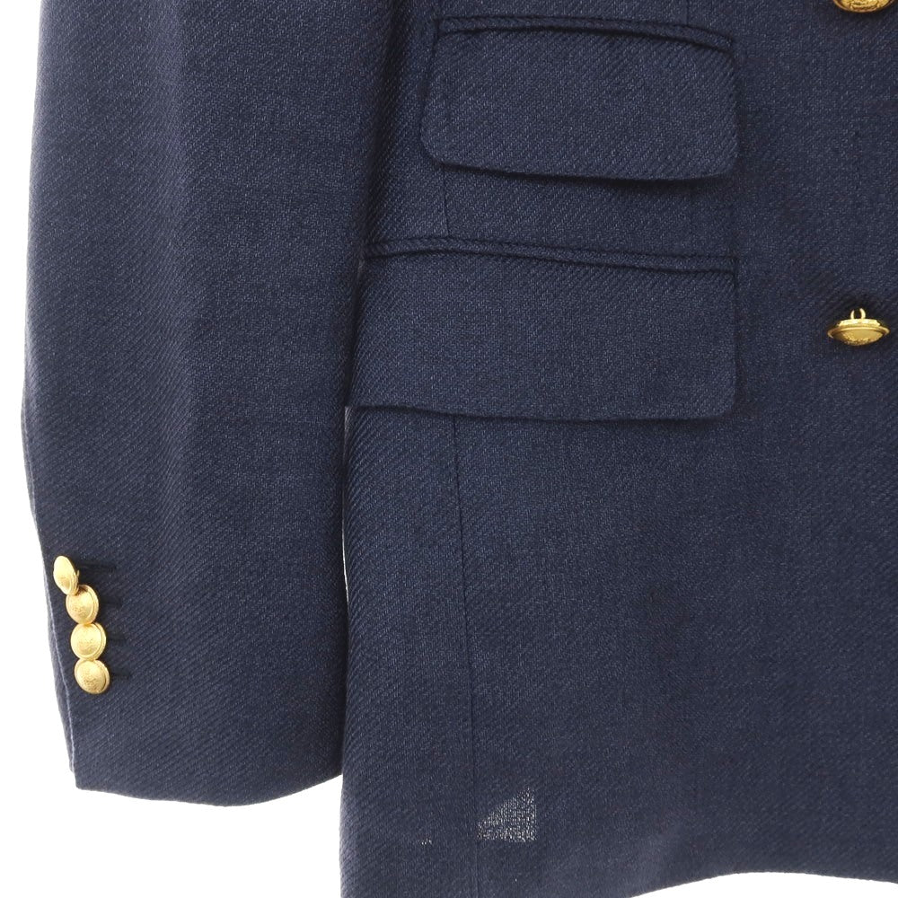 【中古】ブリッラ ペル イル グスト Brilla per il gusto リネンシルクコットン ダブル6B ブレザー テーラードジャケット ライトネイビー【サイズ46】【 状態ランクB 】【 メンズ 】