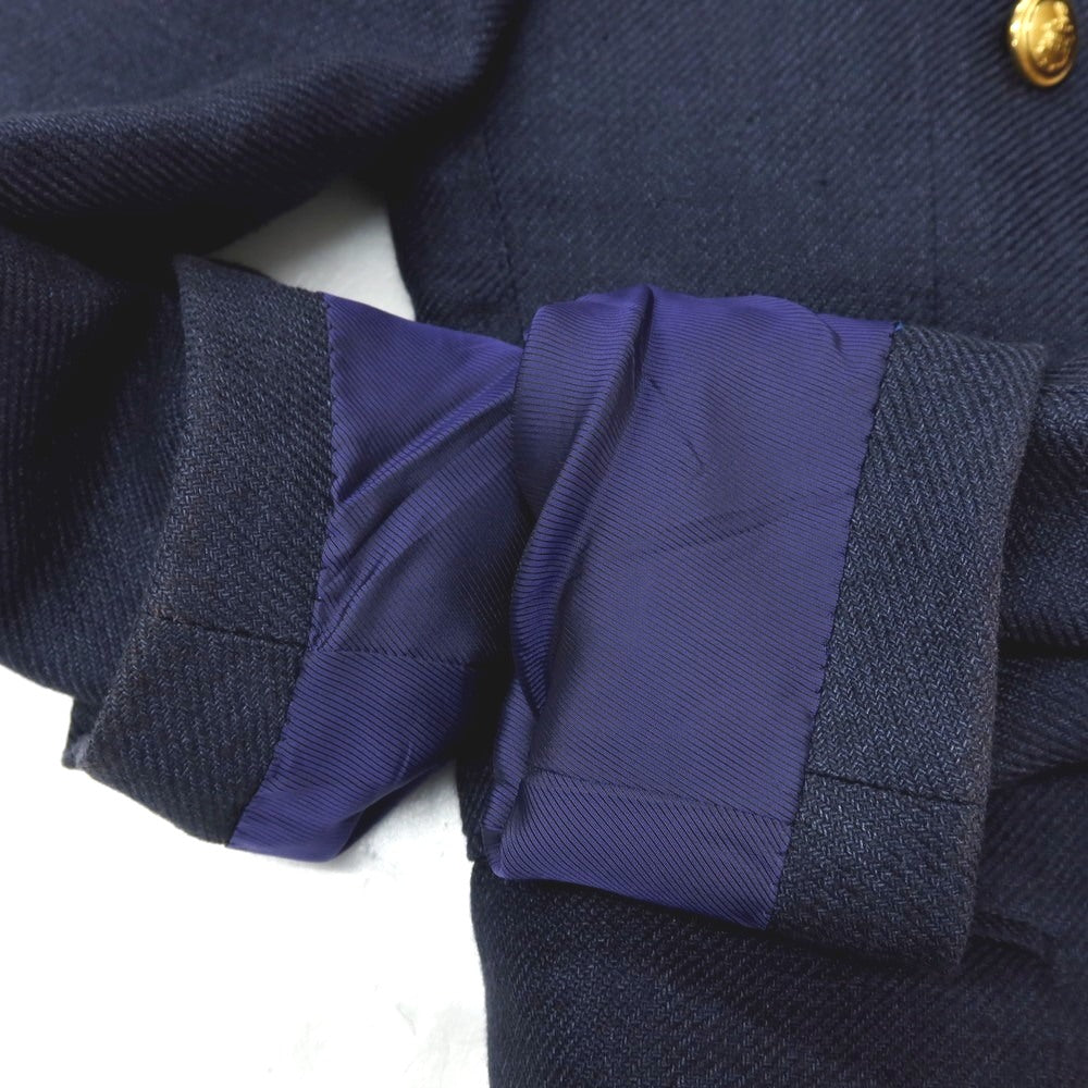 【中古】ブリッラ ペル イル グスト Brilla per il gusto リネンシルクコットン ダブル6B ブレザー テーラードジャケット ライトネイビー【サイズ46】【 状態ランクB 】【 メンズ 】