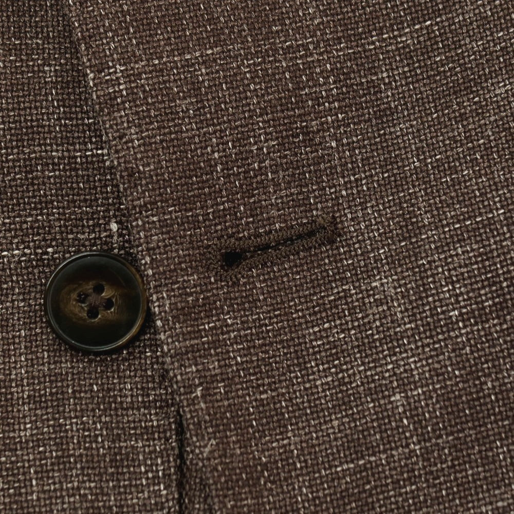 【中古】ルイジ ビアンキ マントヴァ Luigi Bianchi Mantova ウールシルクリネン 2B テーラードジャケット アッシュブラウン【サイズ48】【 状態ランクA 】【 メンズ 】